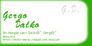 gergo dalko business card